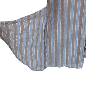 Altar'd State Women's Striped Square Neck Wrap‎ Mini Dress Blue Gray Size Small thumbnail 6