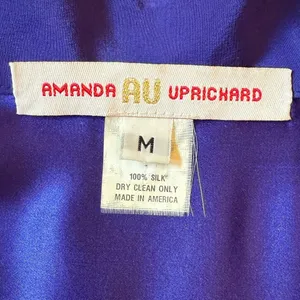 Amanda Uprichard Silk Faux Wrap Knee Length Dress Size Medium thumbnail 7