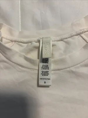 Skims White Short-Sleeve Crewneck Crop Tee thumbnail 2