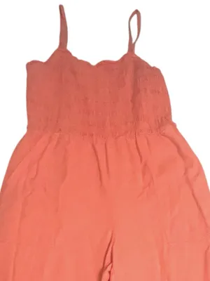 Universal Threads Linen Jumpsuit Size Large Coral Wide Leg thumbnail 8