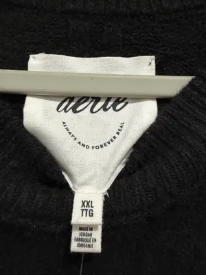 Aerie Black Cable Knit Oversized Sweater Size XXL NWT thumbnail 7
