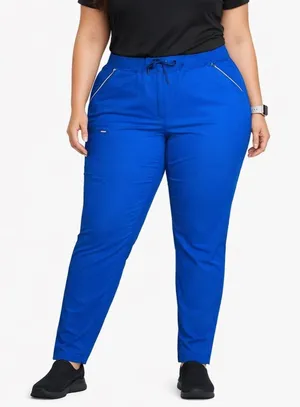 NWT Cherokee Statement Royal Blue Scrub Pants Tapered‎ 3XL thumbnail 1