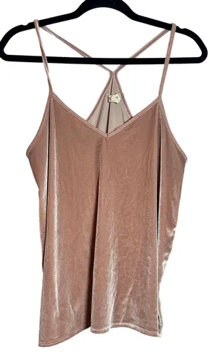 Madewell Womens Velvet Pajama Set Dusty Rose‎ Cami and Shorts Loungewear Medium thumbnail 1