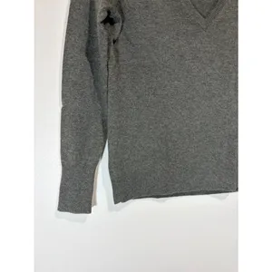 Everlane Size XS Cashmere V-Neck Long Sleeve Pullover Sweater Green thumbnail 5
