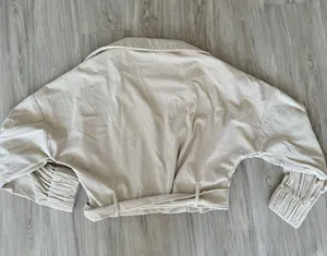 12th Tribe Tan Corduroy Crop Jacket thumbnail 2
