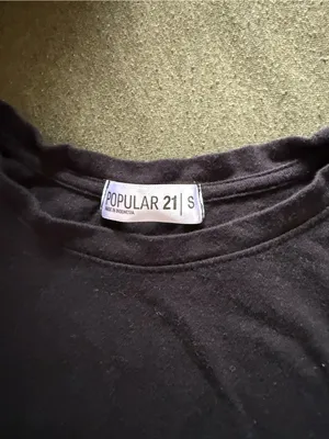Brandy Melville Black Ribbed Long-Sleeve Crewneck Top thumbnail 2