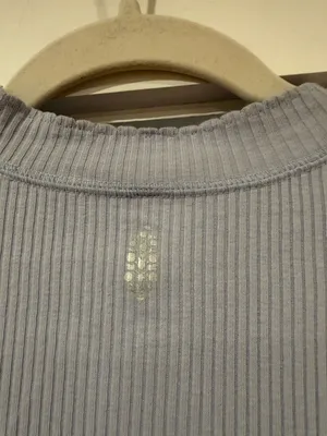 FP Movement by Free People Light blue Ribbed Long-Sleeve‎ Top med thumbnail 7