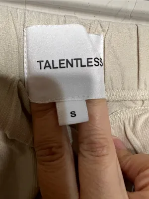 Talentless French Terry Bone Cream Wide Leg Lounge Sweatpants thumbnail 6