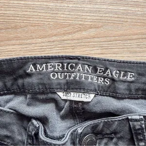 American Eagle Black Distressed Super Stretch Skinny Vintage Collection Size 2 thumbnail 5