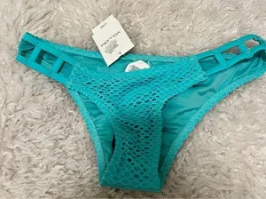 Volcom Mint Green Love & Haight Retro Bikini Swim Bottom XSMALL NWT thumbnail 1