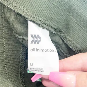 All In Motion Women's Olive Green Drawstring Athleisure Pull On Shorts thumbnail 7