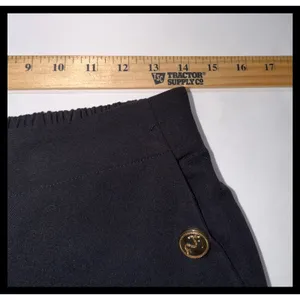 Ellison Sailor Pants Women‎ Large Black Gold Button High Rise Wide Leg Trousers thumbnail 5