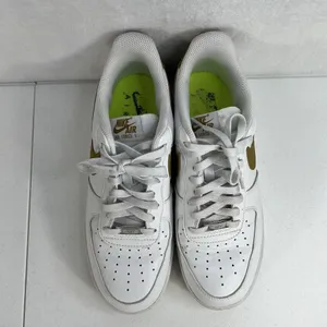 NIKE Size 9.5 Air Force 1 '07 NN Next Nature DV3808-101 Bronzine White Leather‎ thumbnail 6