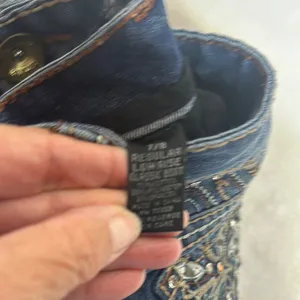 Premier Blue Boot Cut Jeans with Ornate Back Design thumbnail 6