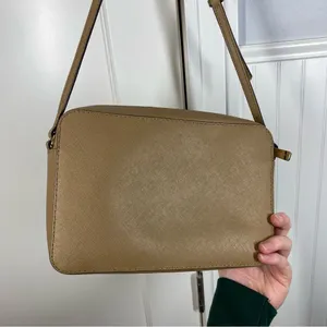 Michael Kors Sandrine Studded Crossbody Purse tan‎ saffiano leather thumbnail 10