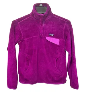 Patagonia Women's Medium Lightweight Synchilla Eggplant Snap T Fleece Pullover thumbnail 1