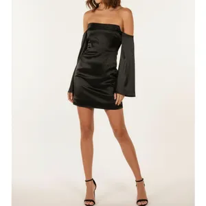 CAMILA COELHO Charlie Mini Dress, Black, Small thumbnail 4