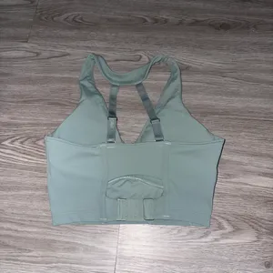 Gymshark Whitney Simmons Green Leaf Longline Sports Bra thumbnail 4