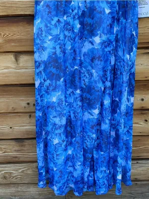 NWT Betsy & Adam Blue Plus Suze Floral Gown Size 20W 20 thumbnail 9