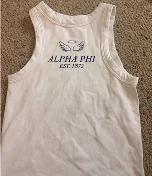 Alpha phi tank White thumbnail 2