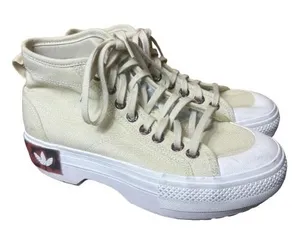 Adidas Originals Nizza Trek Shoes Sandy Beige Platform Mid Top Sneakers Womens 7 thumbnail 1