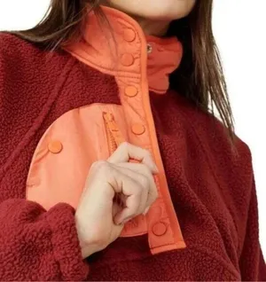 FREE PEOPLE Movement Hit The Slopes Pullover in Dark Red Size Medium thumbnail 3