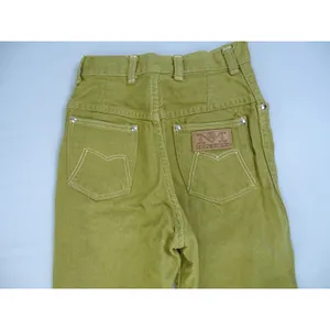 Maverick‎ Jeans Womens 7/8 Slim Mustard Yellow Vintage 70s High Waist USA Retro thumbnail 4