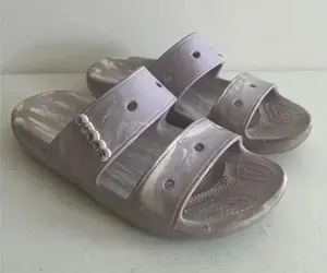Unisex Crocs Sandals Slides Birkenstock‎ Style Purple Size M8/W10 GUC! thumbnail 1