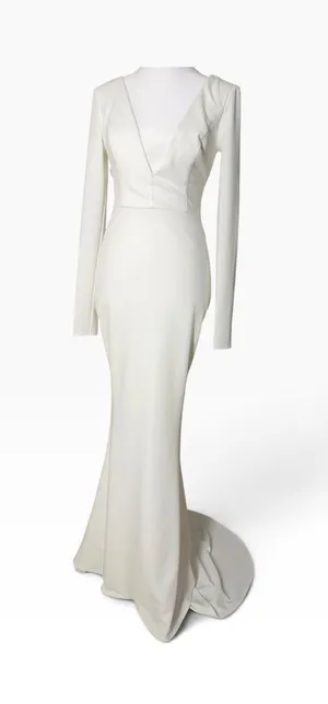 Lulus White Bridal Wedding Dress Size S thumbnail 1