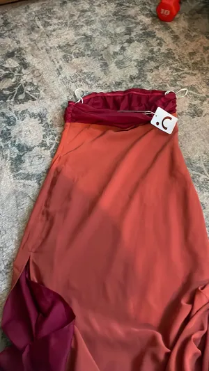 Maxi dress  orange and maroon thumbnail 4