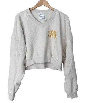 Offline by Aerie Tan Cropped Sweatshirt Maybe Later Sz XL thumbnail 1