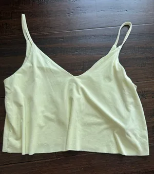 Forever 21 Butter Yellow V-Neck Spaghetti Strap Suede Women's Tank Top thumbnail 1