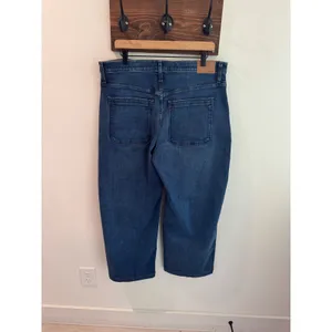 Madewell Emmett Wide-Leg Jeans Blue Patch Pocket High Rise Denim Size 33 Hemmed thumbnail 4