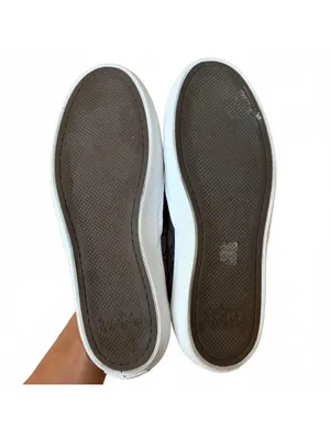 Coach Chrissy Signature Monogram Slip-On Sneakers Black Gray Women's Size 8B thumbnail 5