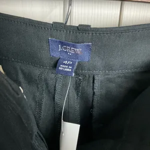 J. Crew Black Linen‎ Trouser Pants Size 4 Petite New thumbnail 2