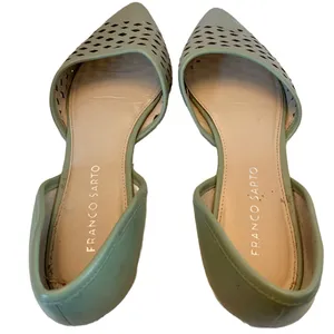 Franco Sarto Minty Green Leather "Honesty 2" D'Orsay Perforted Flats (8.5) thumbnail 10
