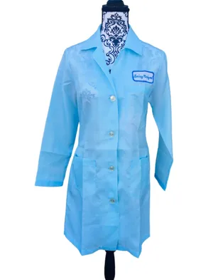 Vintage 70s Nurse Maid Uniform Costume Daisy Bedgood Blue Polyester Long Sleeve thumbnail 1