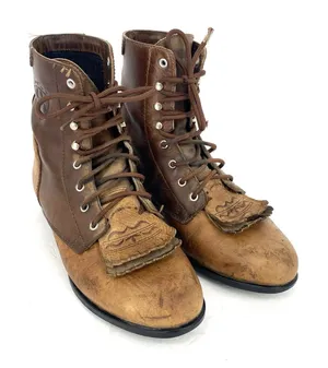 Ariat Heritage Lacer Boots Distressed Brown Leather Women’s Size 6 thumbnail 1