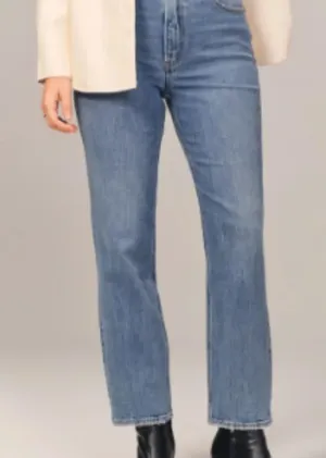 Abercrombie & Fitch Curve Love Ultra High Rise Ankle Straight Jean Size 18 thumbnail 1