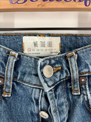 We the free button fly high waisted jeans raw hem 24 thumbnail 2