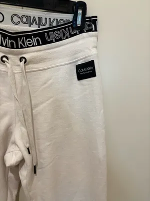 White Calvin Klein joggers thumbnail 3