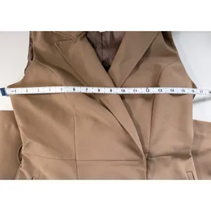 Dorothy Perkins Petite Sleeveless Blazer Dress Camel Tan Double Breasted US‎ 4 thumbnail 4