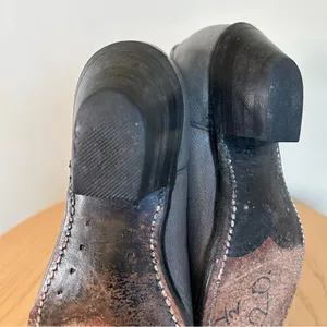Western Cowboy Cowgirl boots Women's 6.5M Gray‎ Leather Upper thumbnail 5