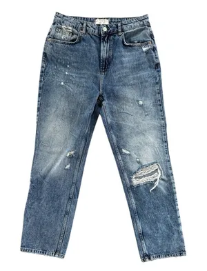 We‎ the Free People Dakota Straight Leg Jeans Size 29 Denim Distressed Cigarette thumbnail 1