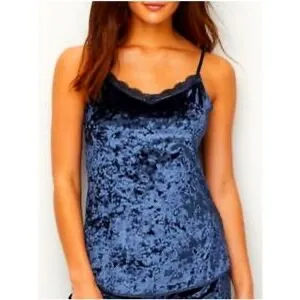 P.J. Salvage crush velvet lace cami top thumbnail 3