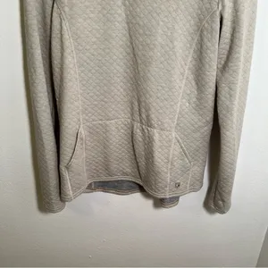 Kuhl Women's Size Medium Athena‎ Pullover Dove Beige Cowl Neck Quilted Pockets thumbnail 6