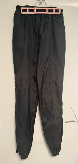Vintage Nike Nylon Track Pants Womens Large Black Windbreaker Joggers F11102TSU‎ thumbnail 1
