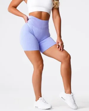 NVGTN Periwinkle Scrunch Seamless Shorts thumbnail 3