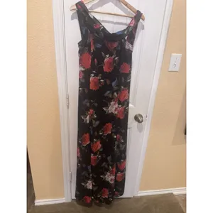 LULUS Teagan Floral Print Off the Shoulder Velvet Dress SIZE L thumbnail 3