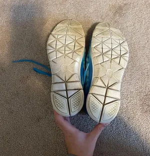 Nike Teal & Blue Knit Running Sneakers with White Swoosh thumbnail 6